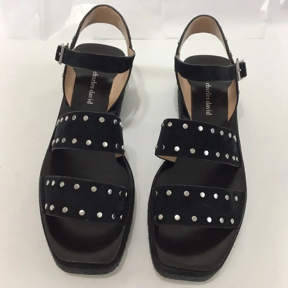 Charles David Collection Madeira Chunky Heel Platform Sandal New Size 10